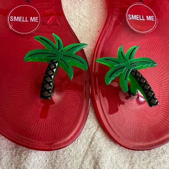 Katy Perry The Geli Sandal Red with Palm Tree NEW Size 6 - Picture 3 of 9